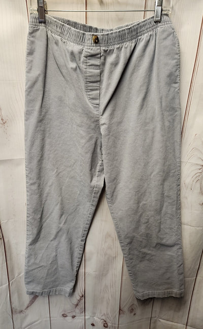 Appleseed's Women's Size 12 Petite Gray Corduroy Pants
