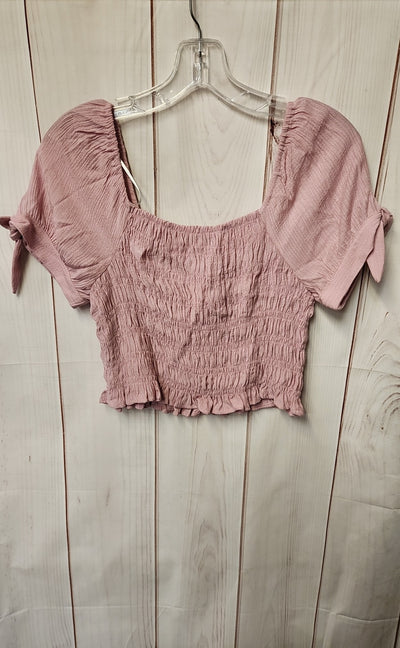 Love Tree Women's Size L Pink Short Sleeve Top