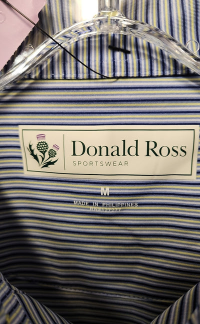 NWT Donald Ross Men's Size M Blue Shirt UPF 50+