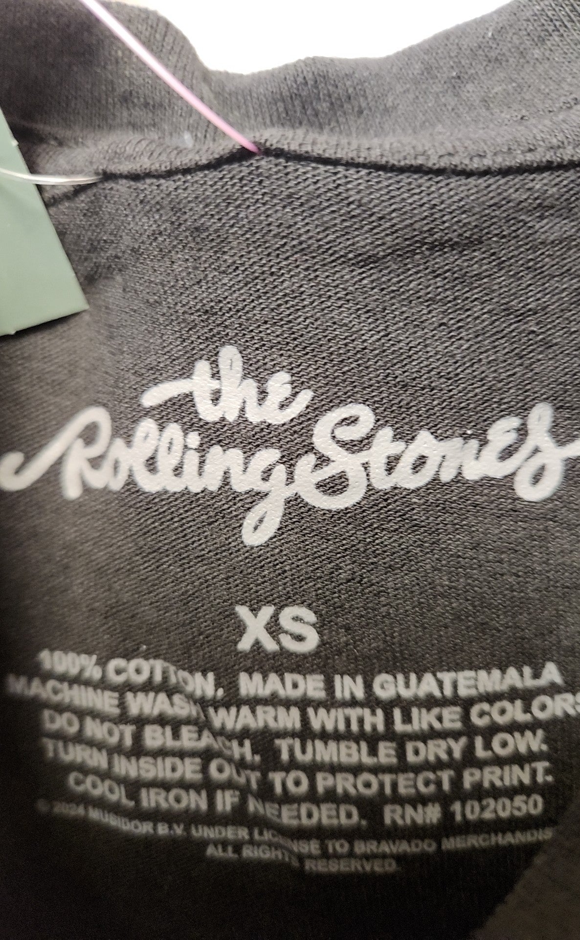 NWT The Rolling Stones Women's Size XS Black Short Sleeve Top
