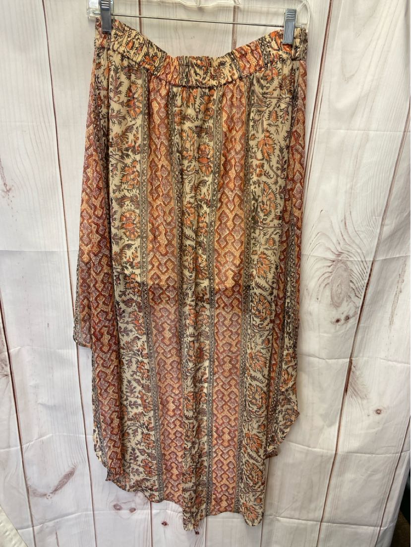 Eoote Women's Size L Orange Skirt