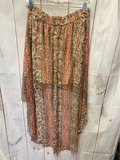 Eoote Women's Size L Orange Skirt