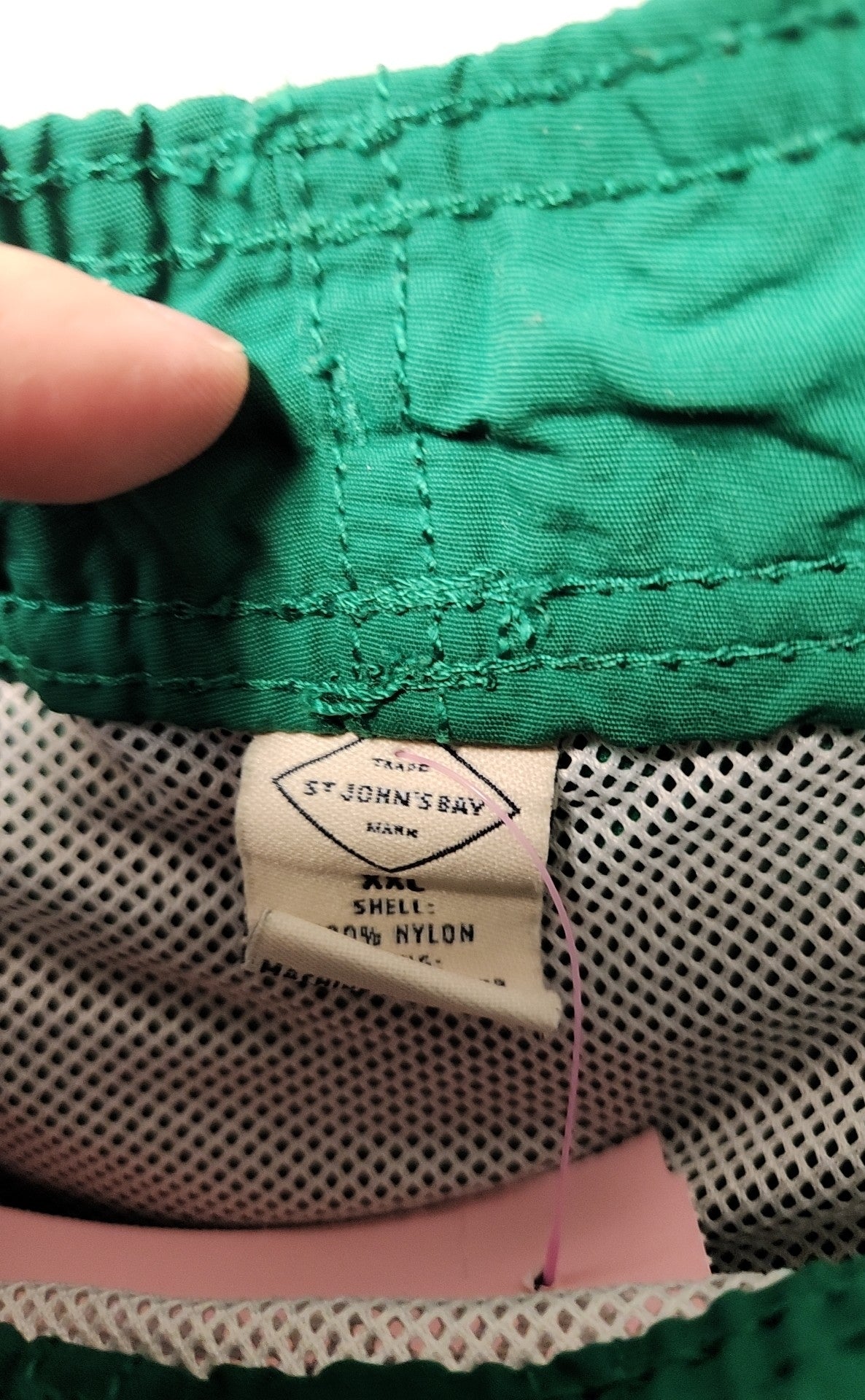 St Johns Bay Men's Size XXL Green Swim Trunks