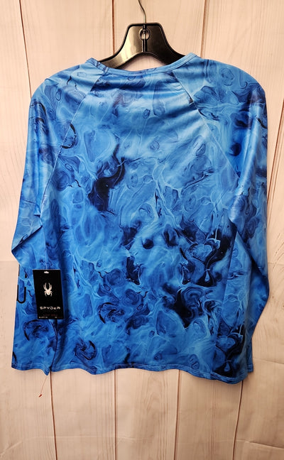 NWT Spyder Women's Size L Blue Long Sleeve Top UPF 30+