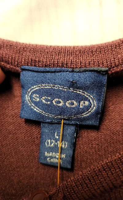 NWT Scoop Women's Size L Maroon Cardigan