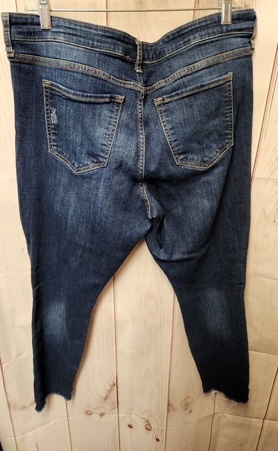 Gap Women's Size 34 (18/1X) Blue Denim Jeans Legging Skimmer Cheville Rips