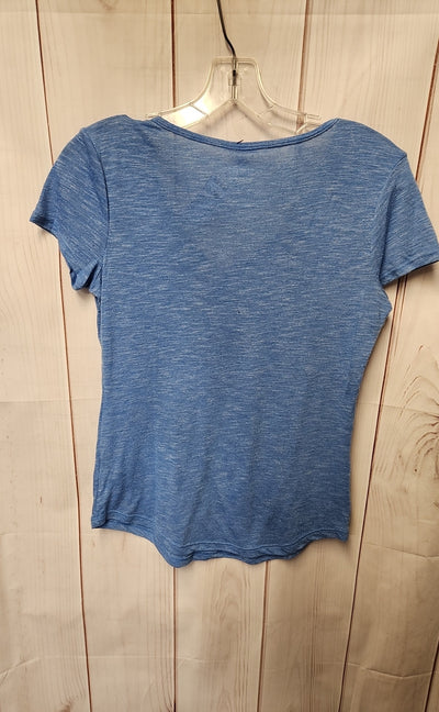 So Women's Size S Blue Short Sleeve Top