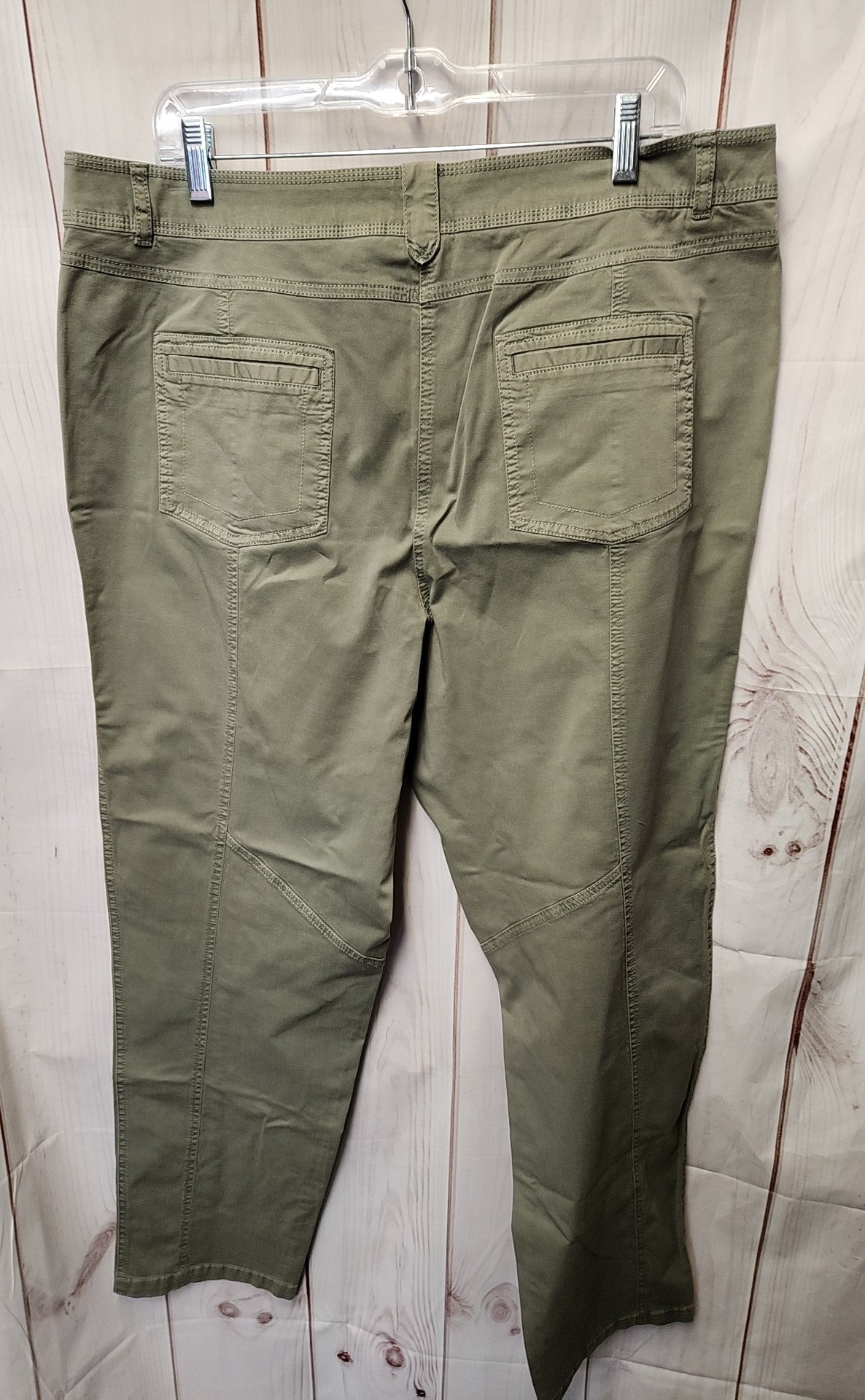 Chico's Women's Size 3 = US 16 Olive Green Pants