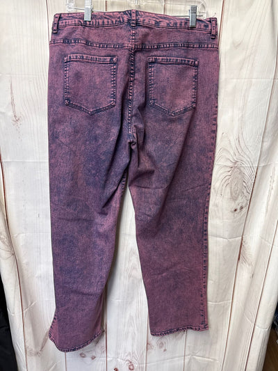 Logo Women's Size 31 (11-12) Pink & Blue Jeans Boyfriend