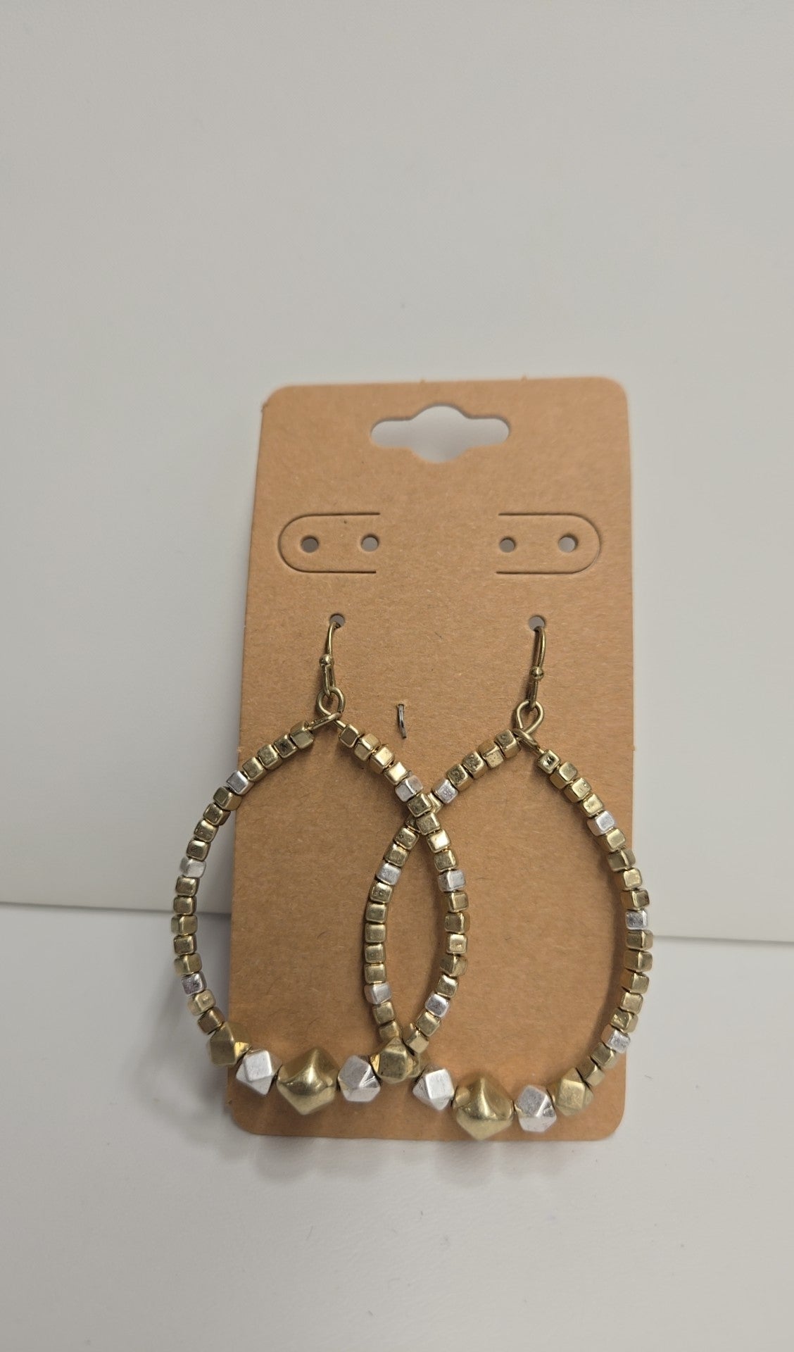 Gold Beaded Earrings