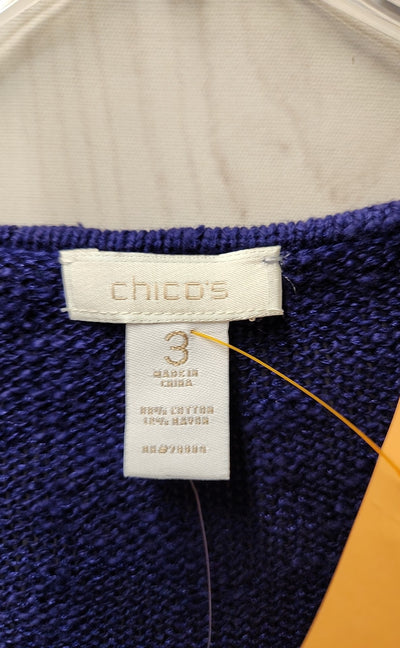 NWT Chico's Women's Size 3 = US XL Purple Sweater