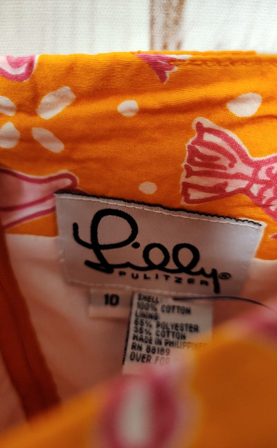 Lilly Pulitzer Women's Size 10 Orange Skirt