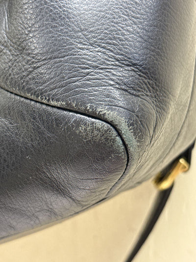 Coach F24683 Black Leather Purse Bag AS IS - wear on corners & marks