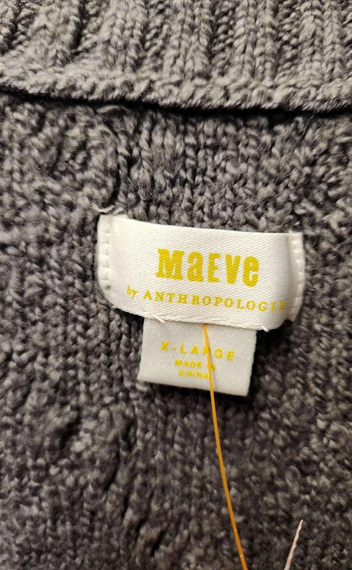 NWT Maeve Anthropologie Women's Size XL Gray Sweater Vest