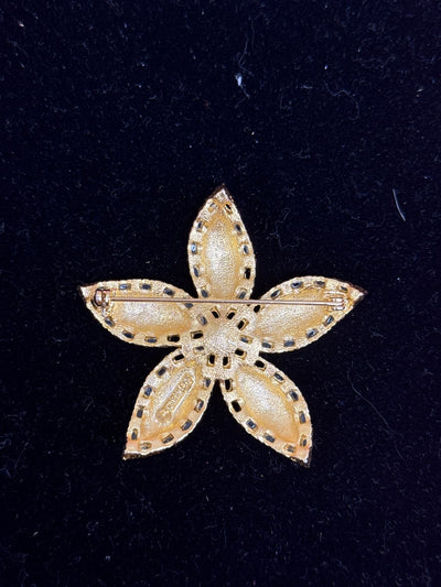VTG Signed Sarah Coventry Gold Starfish Brooch Pin