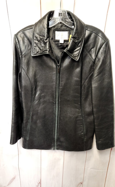 Worthington Women's Size L Black Leather Jacket