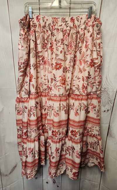 NWT Baltic Born Women's Size 3X Pink Floral Skirt
