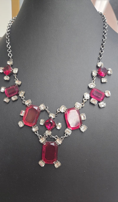 Pink Rhinestone Necklace