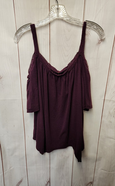 Mudd Women's Size M Purple Cold Shoulder Top