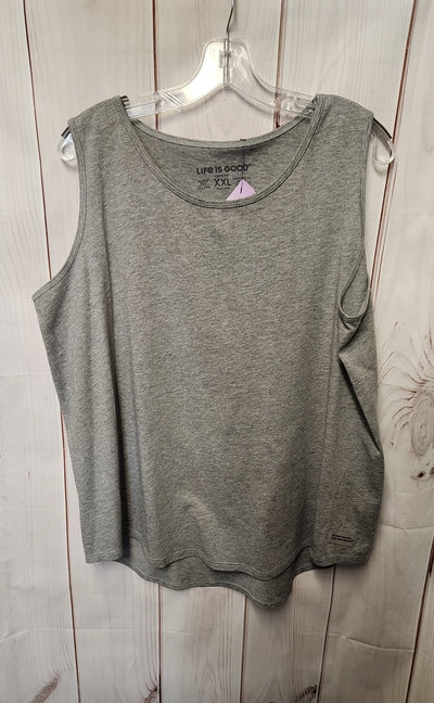 Life Is Good Women's Size XXL Gray Sleeveless Top