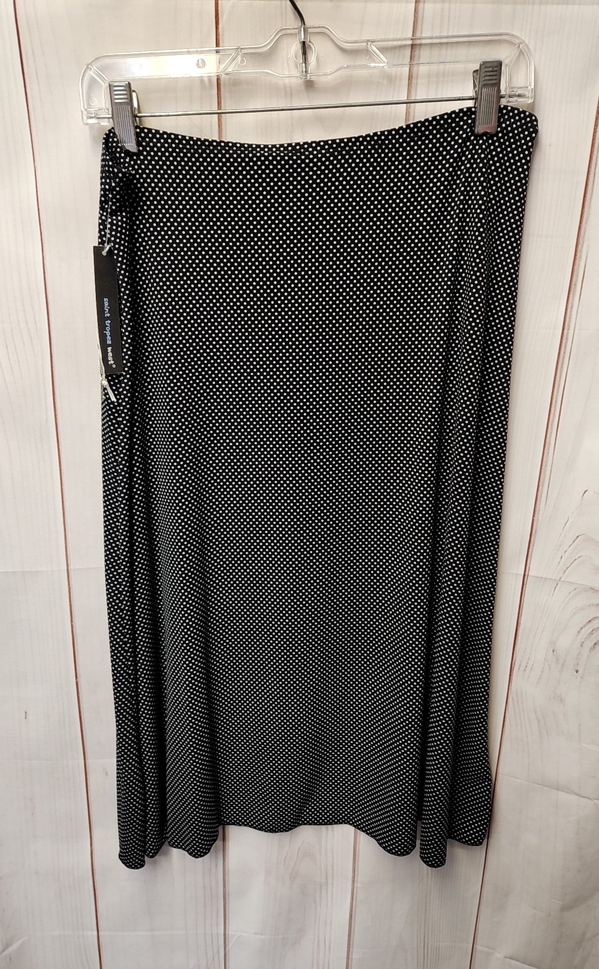 Saint Tropez West Women's Size M Black Polka Dot Skirt