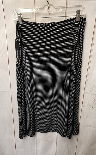 Saint Tropez West Women's Size M Black Polka Dot Skirt