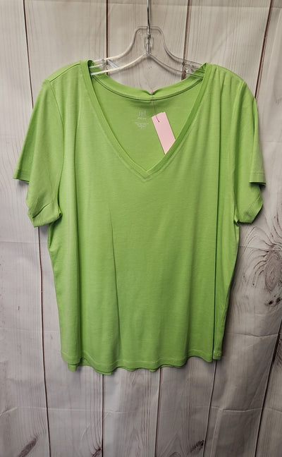J Jill Women's Size XL Green Short Sleeve Top