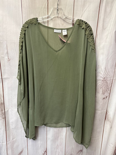 New York & Company Women's Size Small/Medium Olive Green Poncho