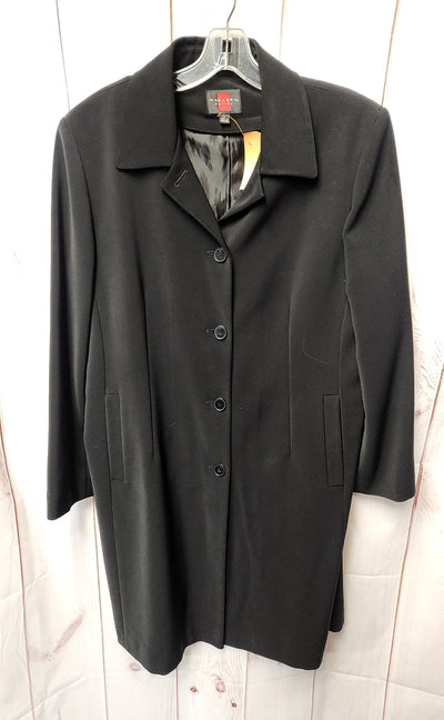 Gallery Women's Size L Petite Black Coat