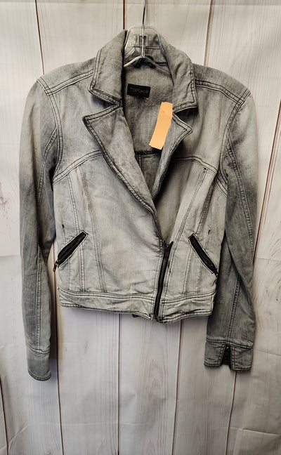 Topshop Women's Size 4 Gray Denim Jacket