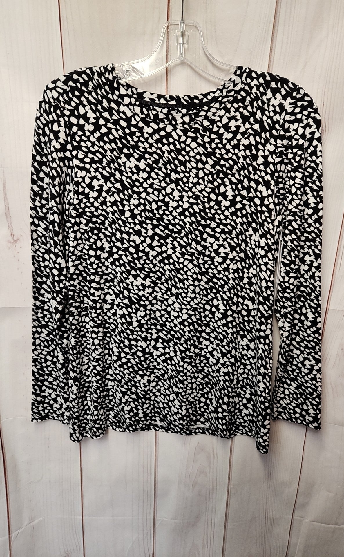 NWT Chico's Women's Size S White & Black Long Sleeve Top