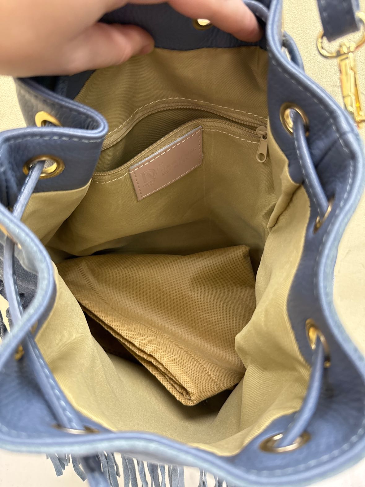 DV Blue Leather Purse Bag