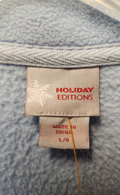 Holiday Editions Women's Size L Light Blue Vest