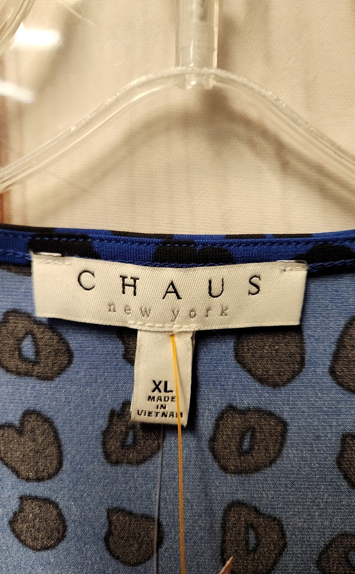 NWT Chaus Women's Size XL Blue 3/4 Sleeve Top