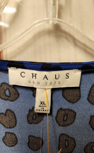 NWT Chaus Women's Size XL Blue 3/4 Sleeve Top