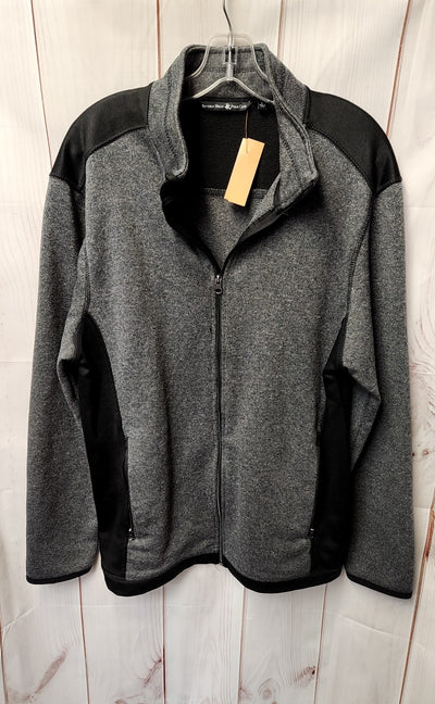 Beverly Hills Polo Club Men's Size L Gray Full Zip Sweatshirt