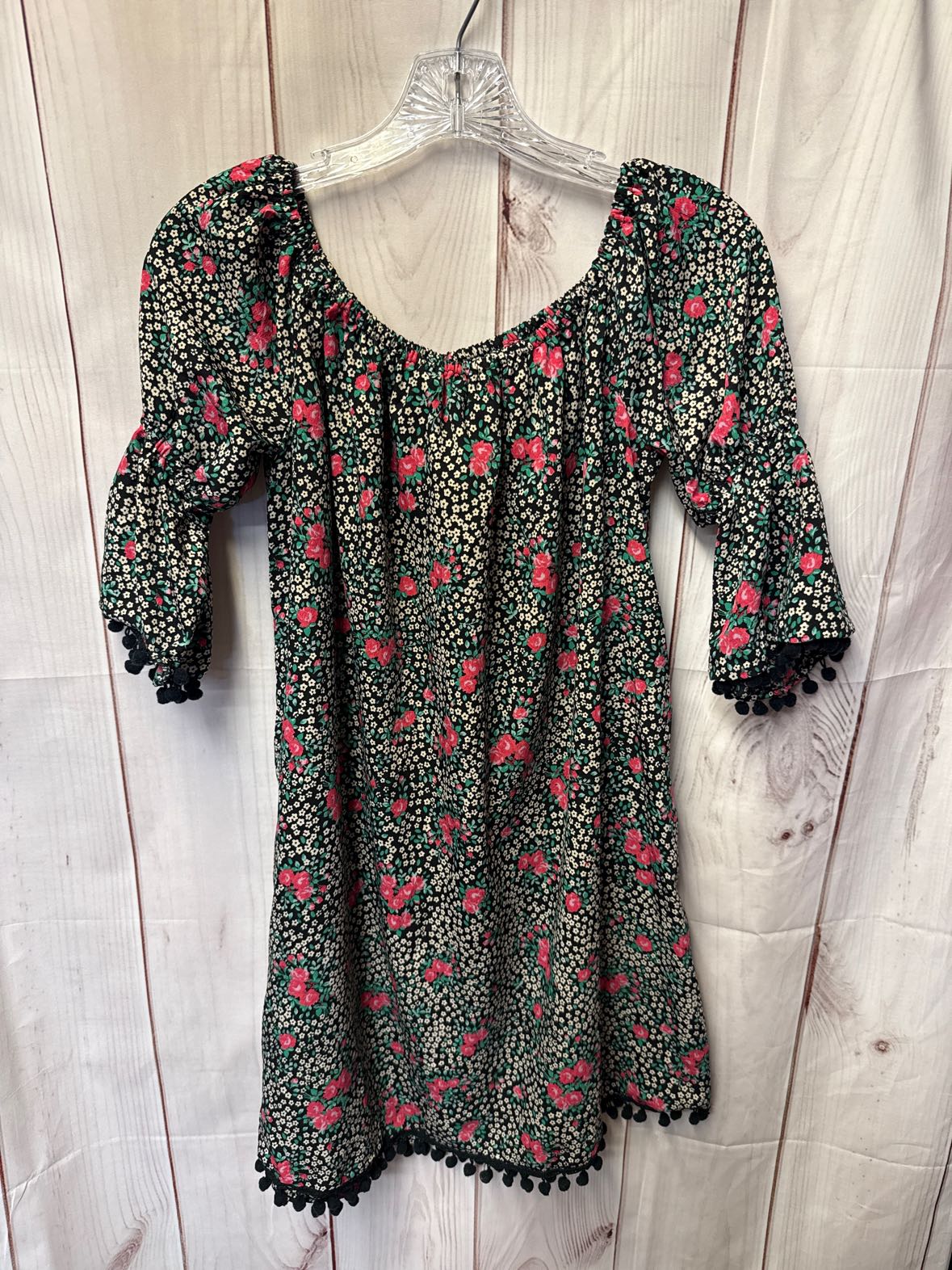America & Beyond Women's Size S Black Floral Dress