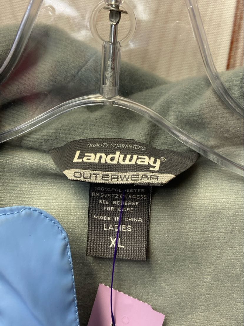 Landway Women's Size XL Blue Raincoat