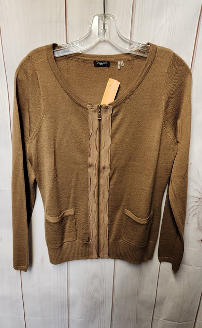 Tahari Women's Size M Petite Tan Cardigan