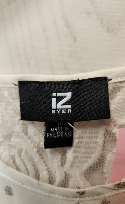 Iz Byer Women's Size M White Long Sleeve Top