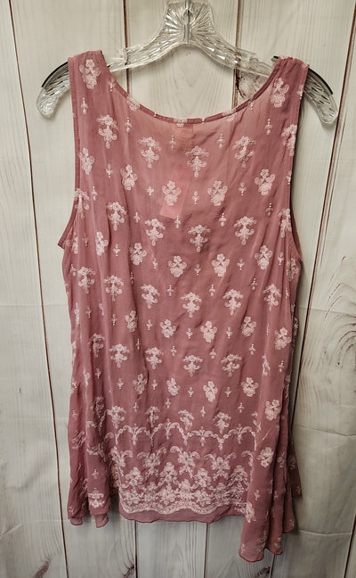 Sundance Women's Size L Pink Sleeveless Top