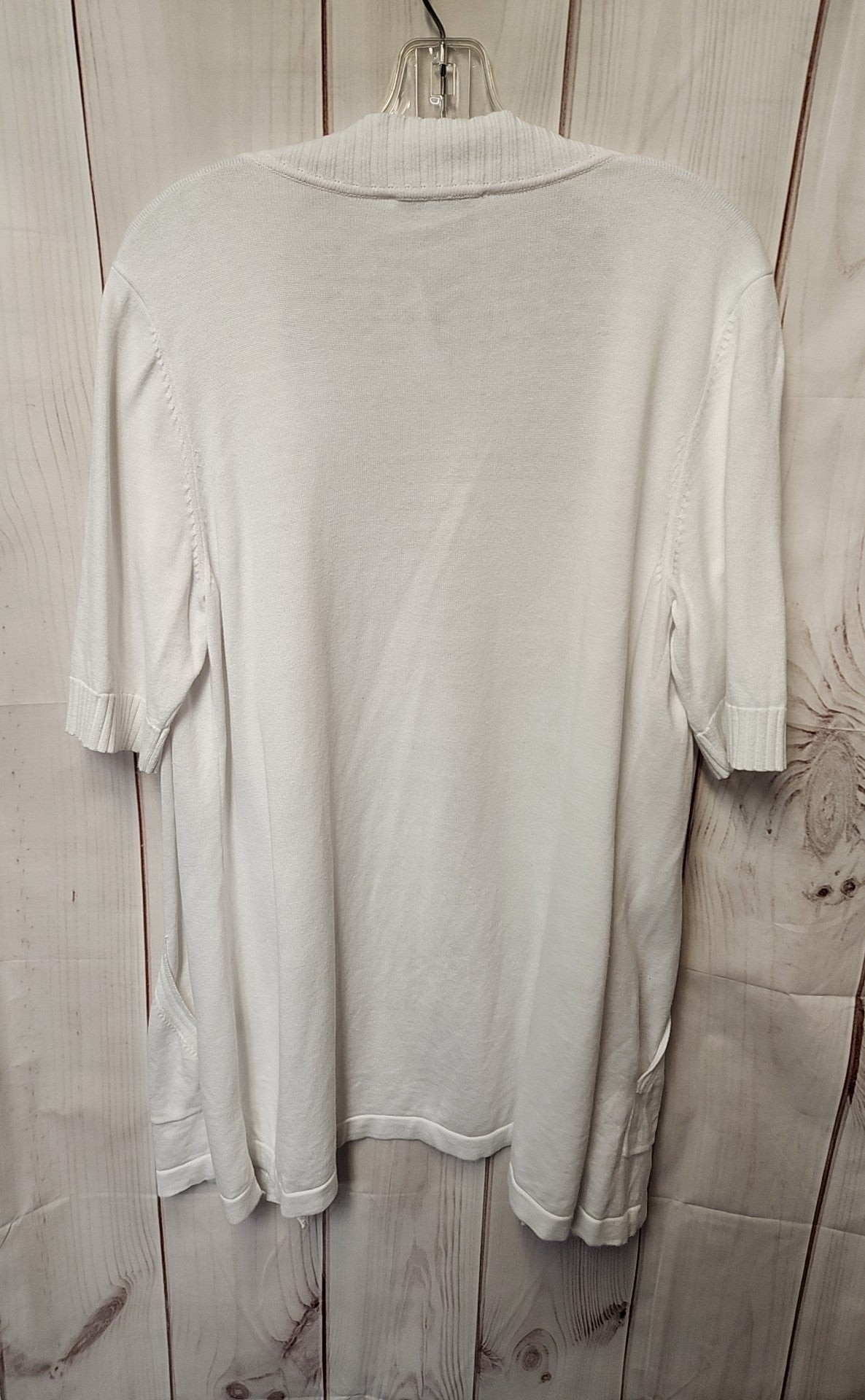 Isaac Mizrahi Live Women's Size L White Cardigan