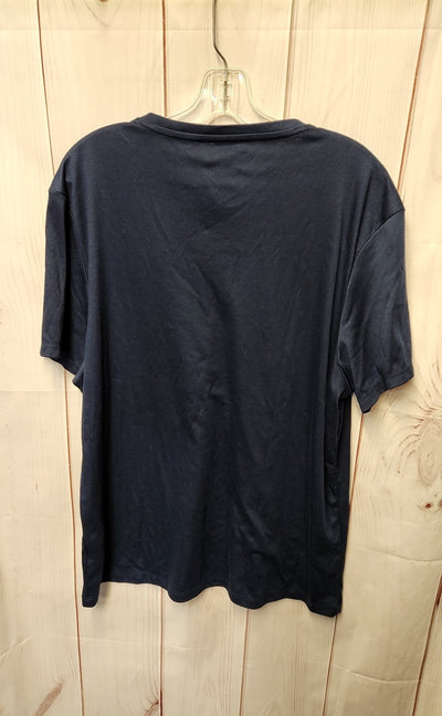 Alfani Women's Size XL Navy Short Sleeve Top