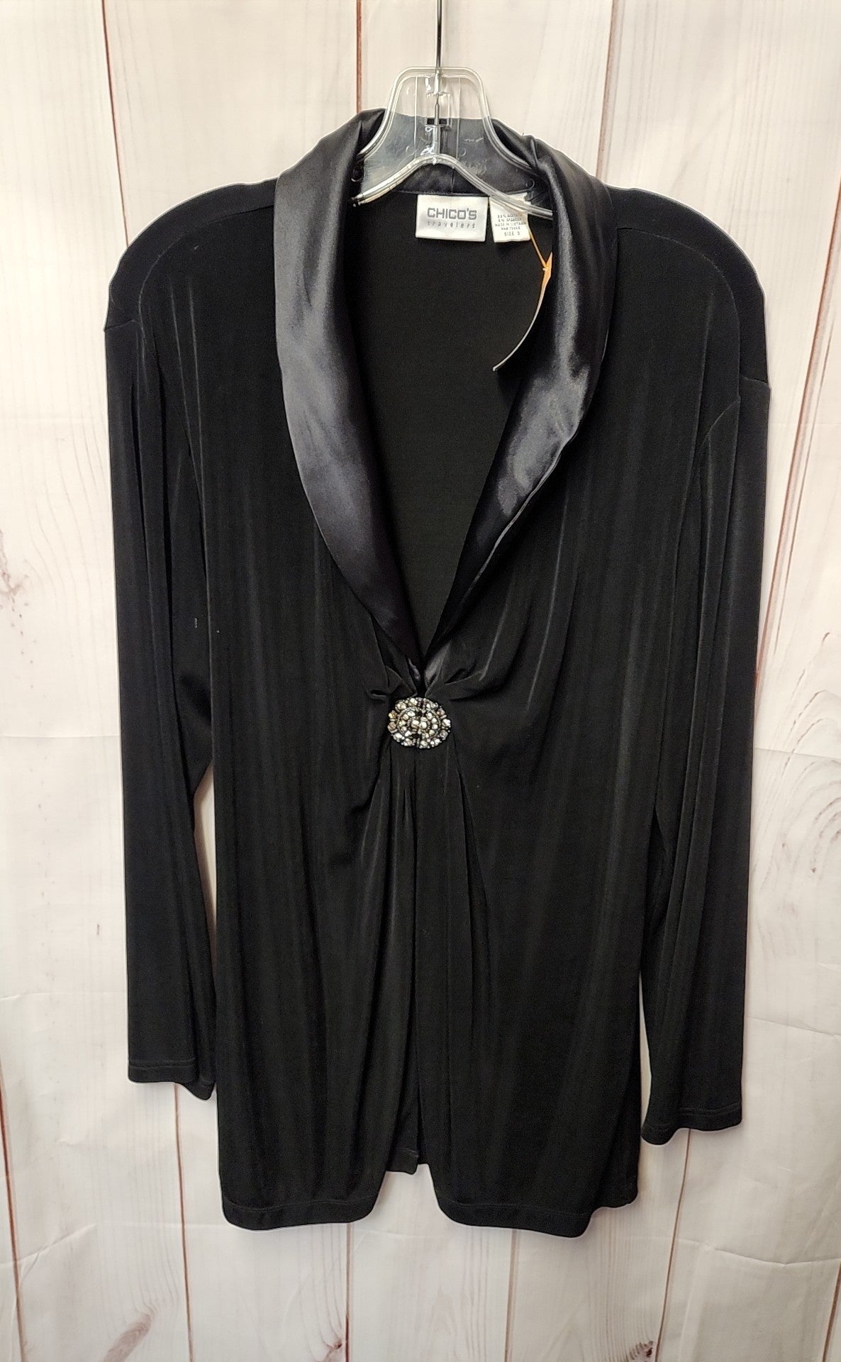 Chico's Women's Size 3 = US XL Black Cardigan