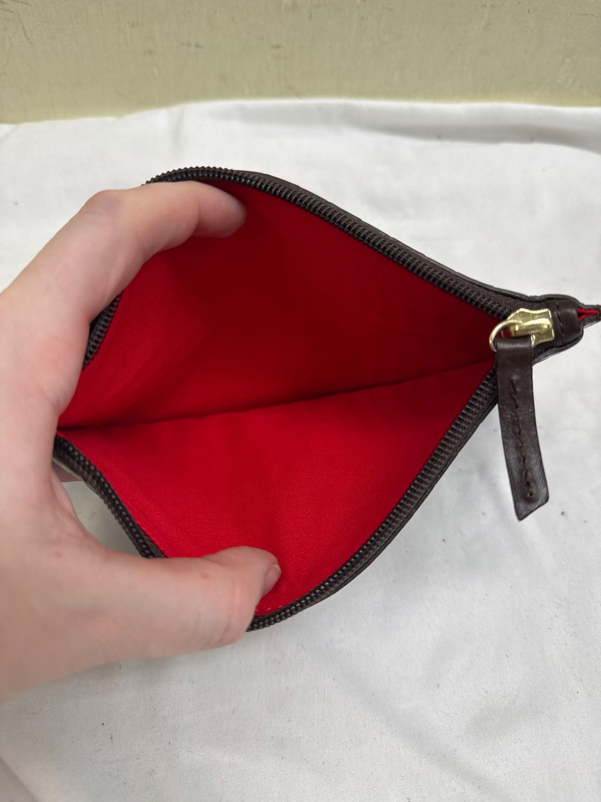 Dooney & Bourke Green Embossed Leather Wristlet