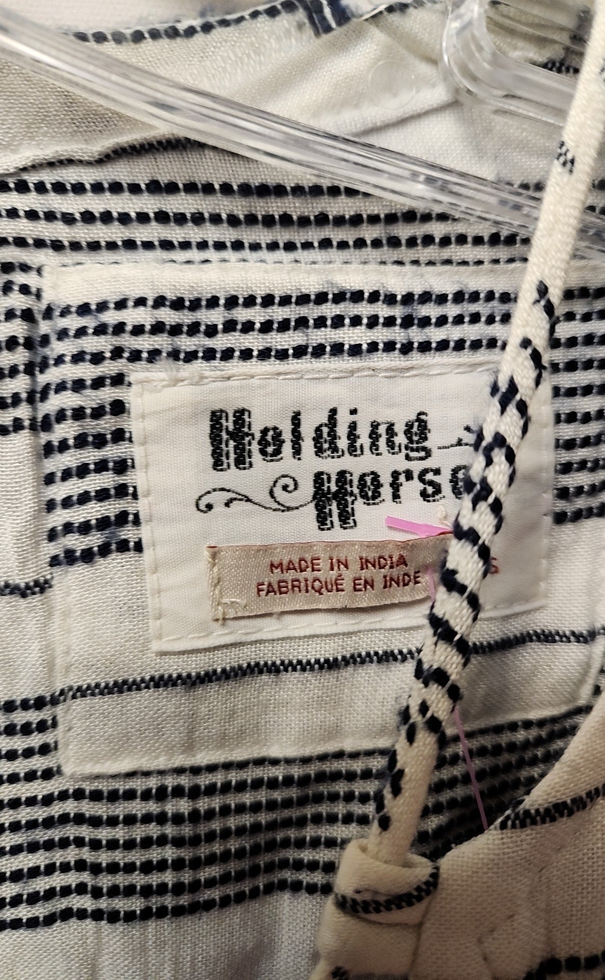 Holding Horses Women's Size XS White & Blue Romper