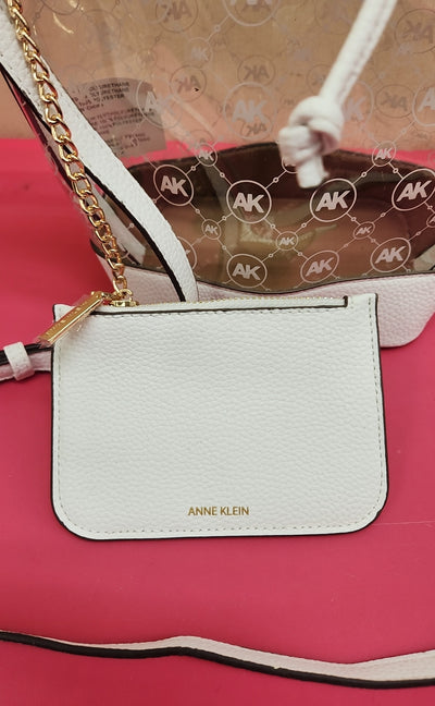 Anne Klein White Purse Bag & Wallet Set