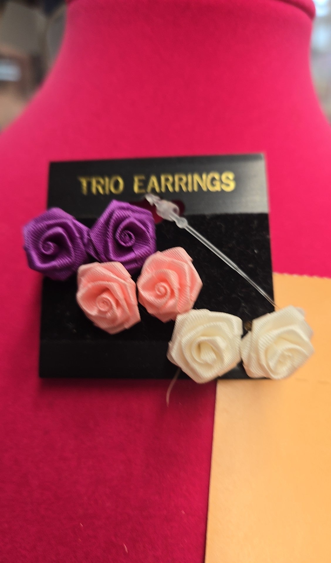 3PCS Roses Stud Earrings