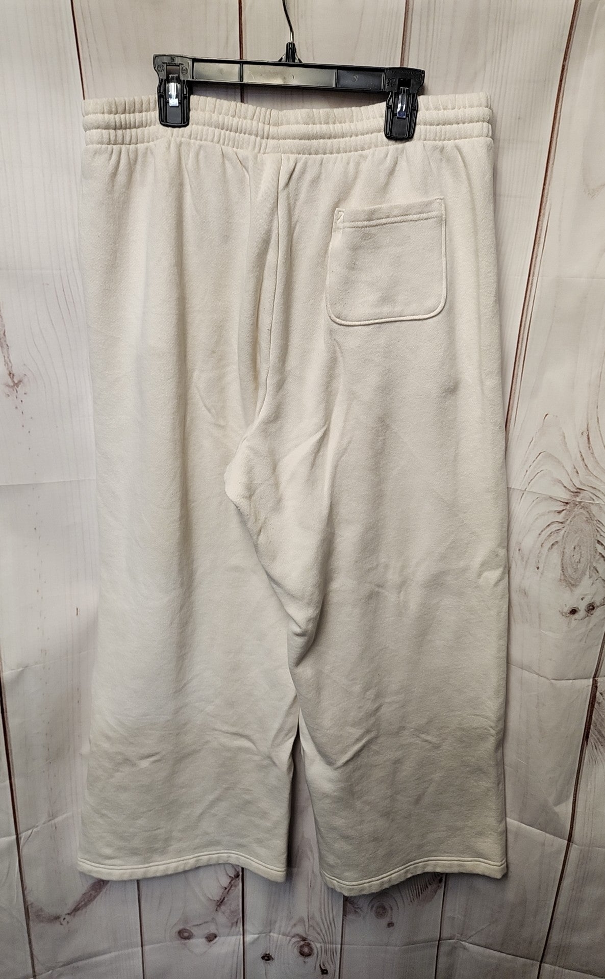 Pink Women's Size L White Sweatpants Ivy Fleece Wide leg