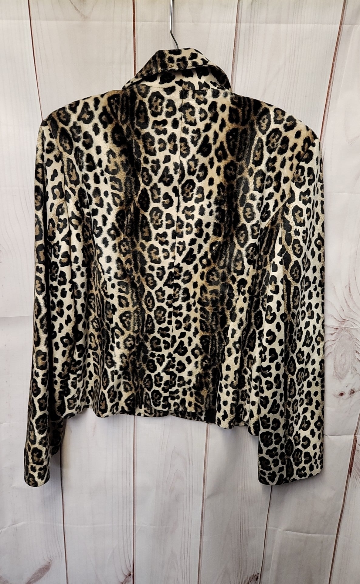 Bizzz!! Women's Size L Beige Animal Print Jacket